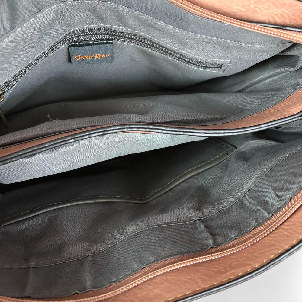 PINK FLORAL PU Leather Cotton Road Handbag