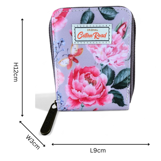 PINK FLORAL PVC Cotton Road Card Holder