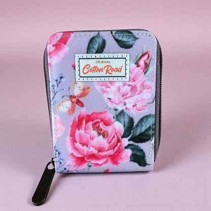 PINK FLORAL PVC Cotton Road Card Holder