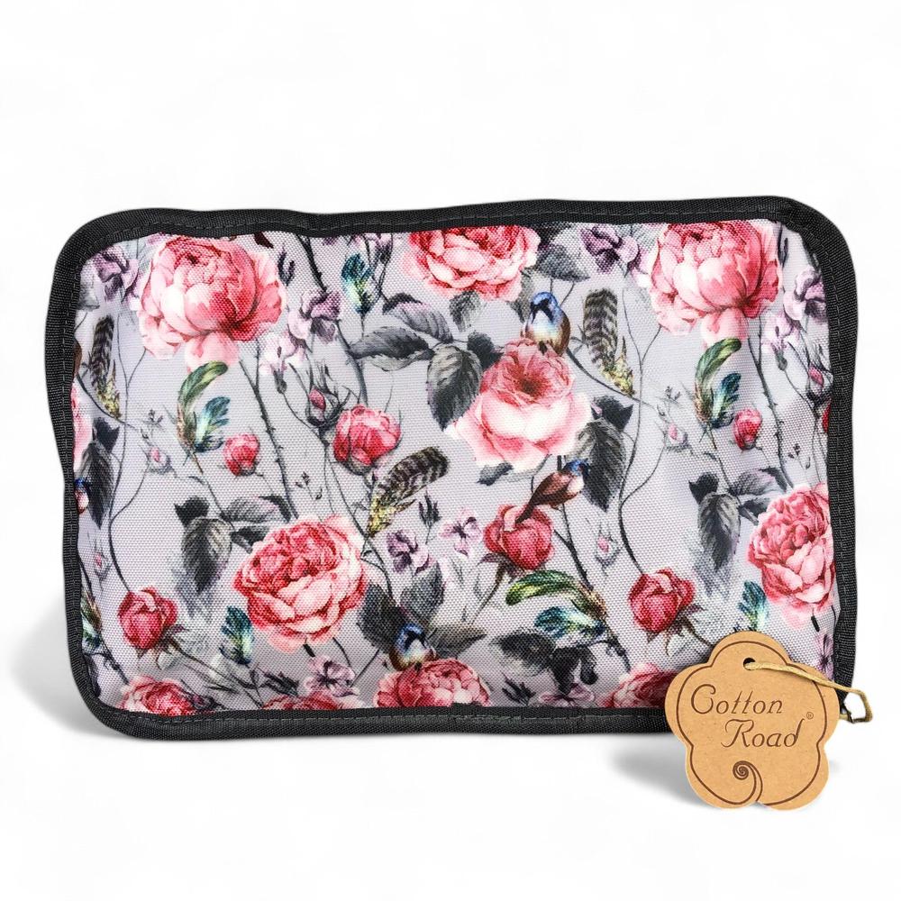 PINK FLORAL PVC Foldaway WEEKENDER Cotton Road Travel Bag