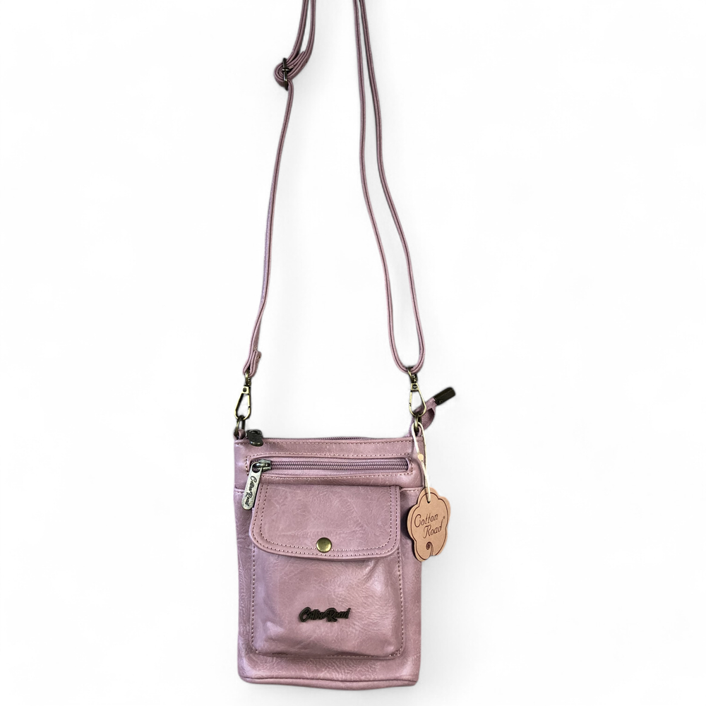 PINK PU Leather Cotton Road Mini Sling Bag