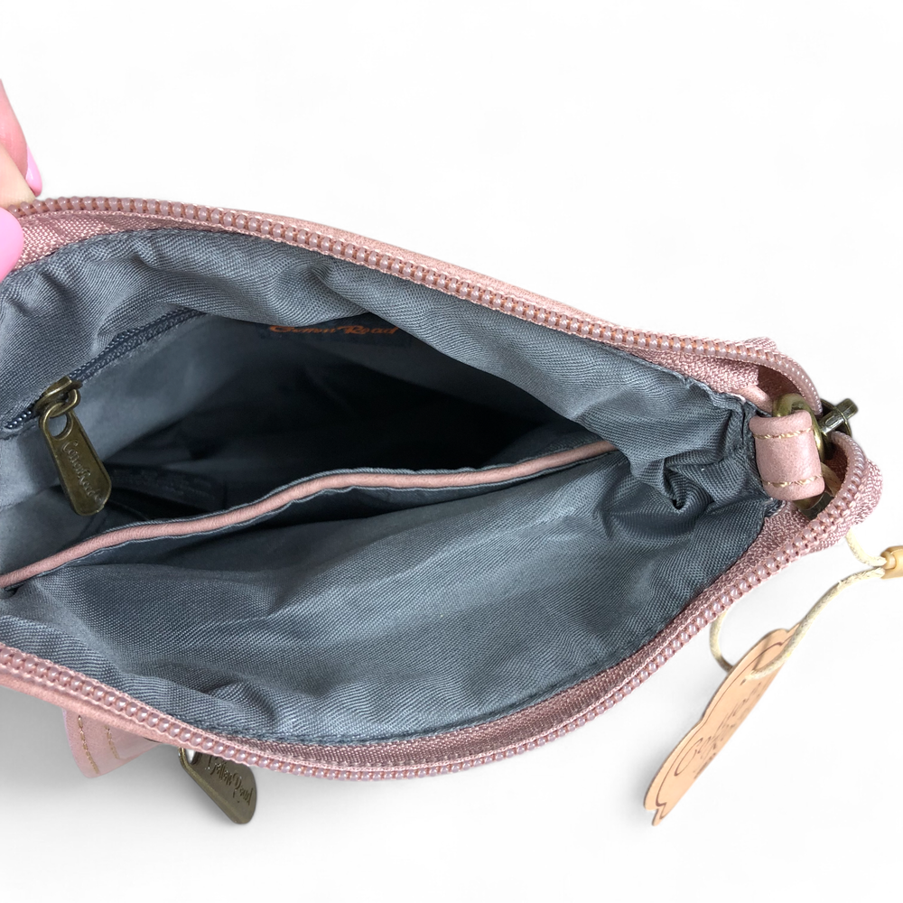 PINK PU Leather Cotton Road Mini Sling Bag