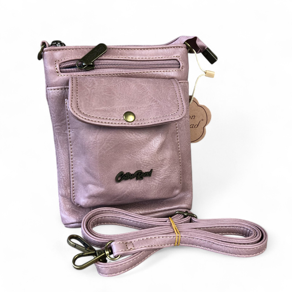 PINK PU Leather Cotton Road Mini Sling Bag