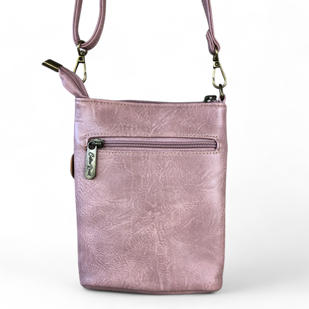 PINK PU Leather Cotton Road Mini Sling Bag
