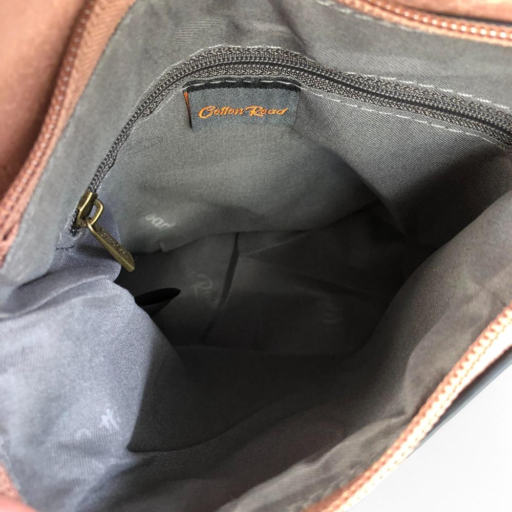 PINK PU Leather Cotton Road Sling Bag with EMBOSSED FLOWERS