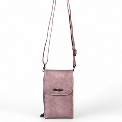 PINK PU Leather Mini Cotton Road Sling Bag
