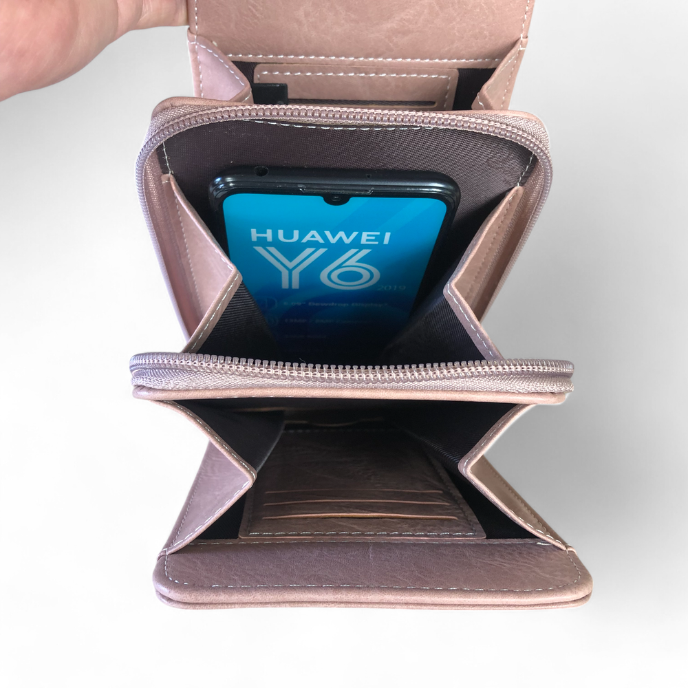 PINK PU Leather Mini Cotton Road Sling Bag