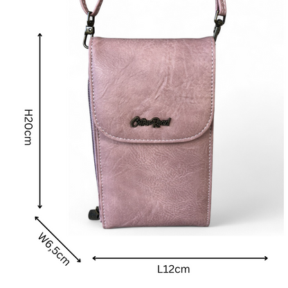 PINK PU Leather Mini Cotton Road Sling Bag