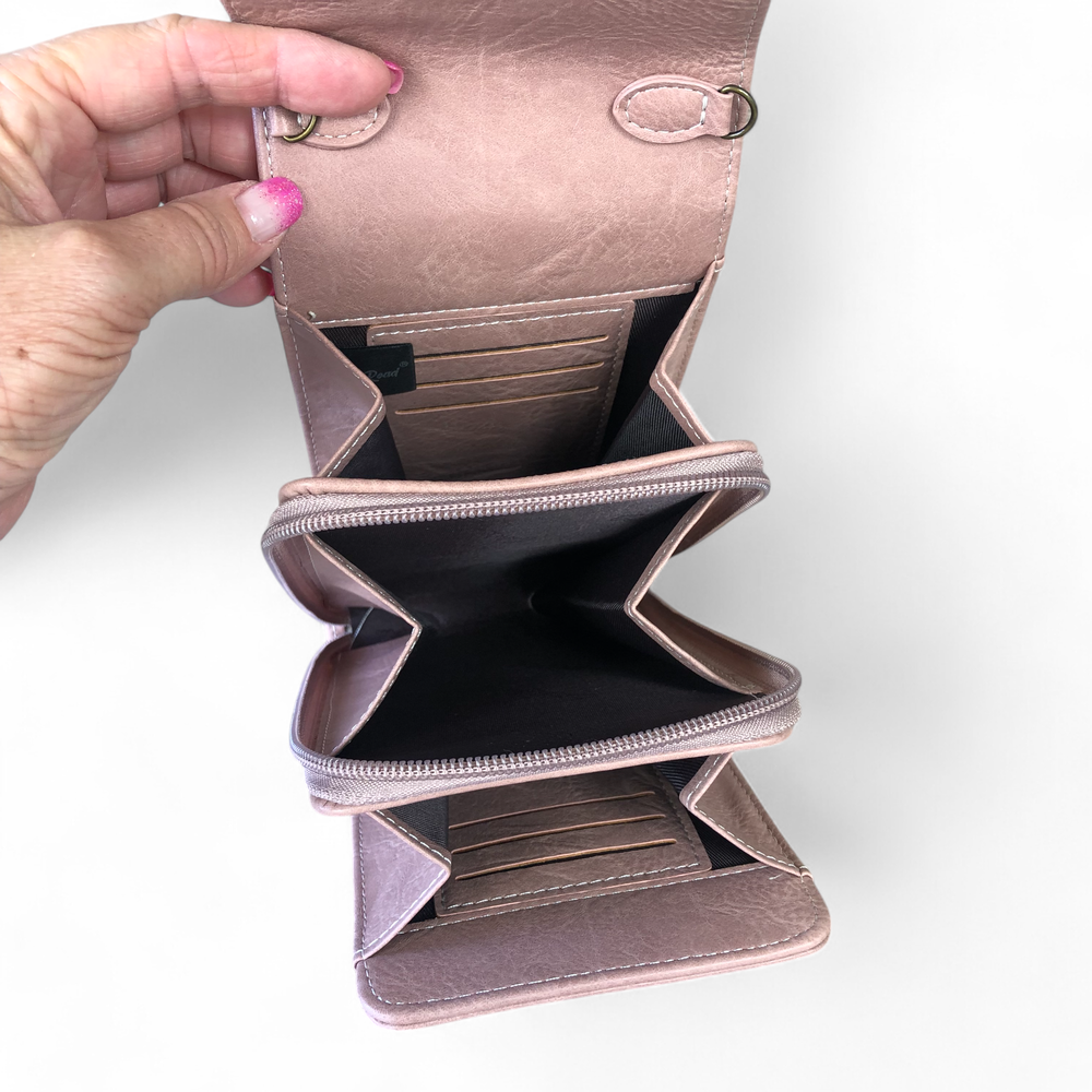 PINK PU Leather Mini Cotton Road Sling Bag