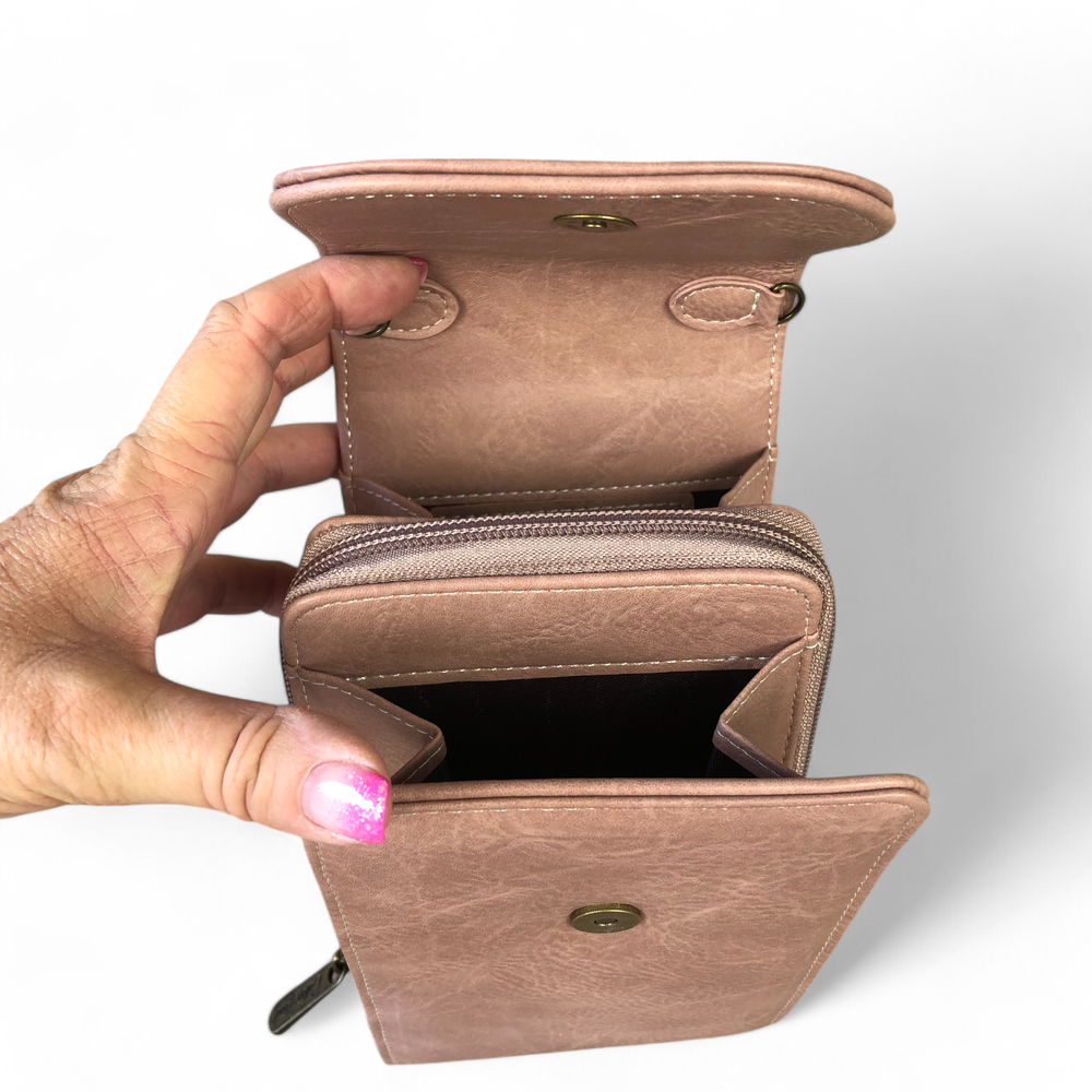 PINK PU Leather Mini Cotton Road Sling Bag