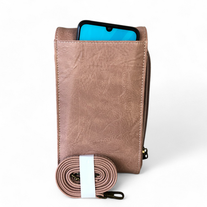 PINK PU Leather Mini Cotton Road Sling Bag