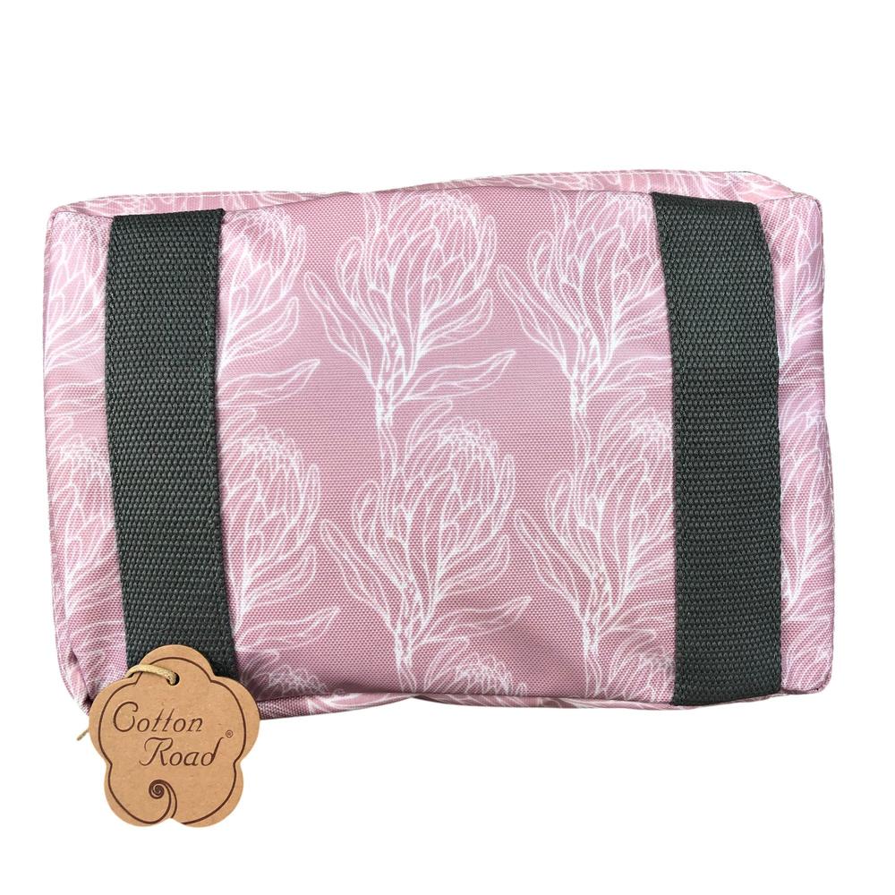 PINK PVC Foldaway WEEKENDER Cotton Road Travel Bag with PROTEAS