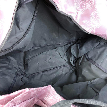 PINK PVC Foldaway WEEKENDER Cotton Road Travel Bag with PROTEAS