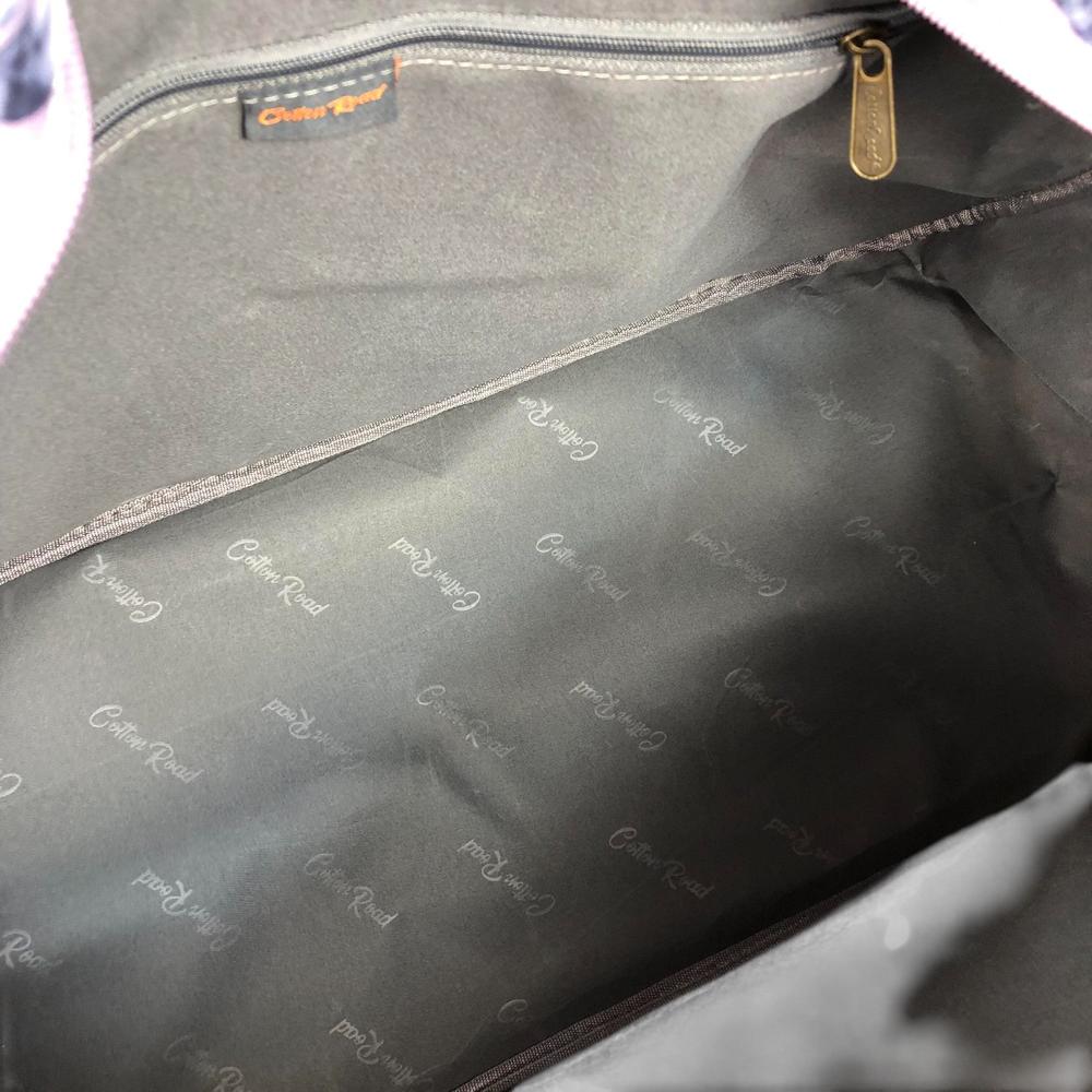 PURPLE PVC Overnight Cotton Road Travel Bag with PROTEAS