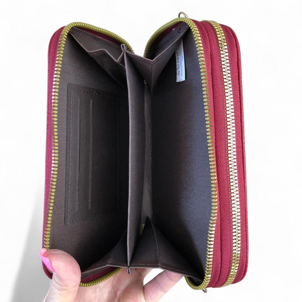 RED Cotton Road PU Leather Cellphone Sling Wallet