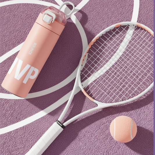 Slimline Thermal Bottle: Peach MVP Bounce DOUBLE-WALLED Stainless-Steel Bottle LIFESTYLE