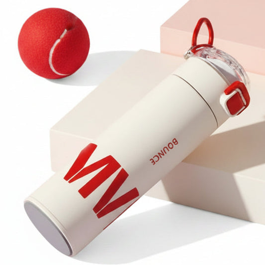 Slimline Thermal Bottle: RED MVP Bounce DOUBLE-WALLED Stainless-Steel Bottle LIFESTYLE