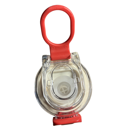 Slimline Thermal Bottle: RED MVP Bounce DOUBLE-WALLED Stainless-Steel Bottle top view