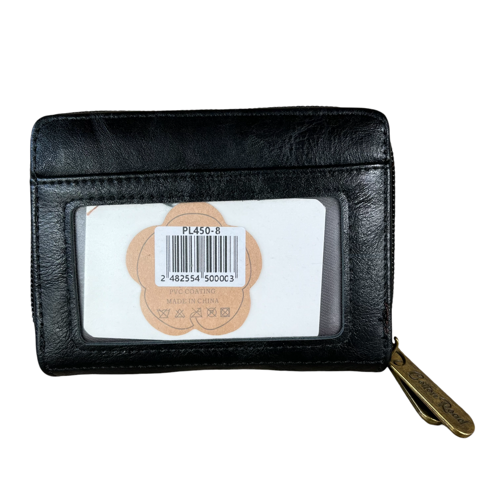 Small BLACK Cotton Road PU Leather CARD HOLDER