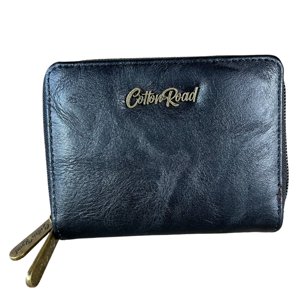 Small BLACK Cotton Road PU Leather CARD HOLDER branded