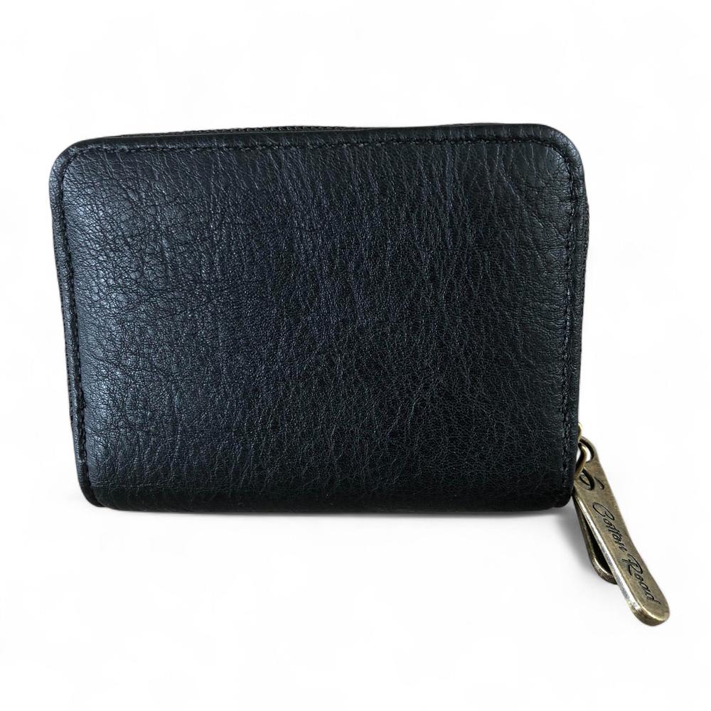 Small BLACK Cotton Road PU Leather Wallet