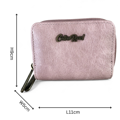 Small PINK Cotton Road PU Leather Wallet