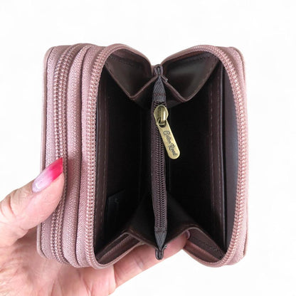Small PINK Cotton Road PU Leather Wallet