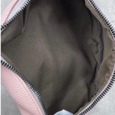 Troocolor Crossbody Bag: PINK PU Leather Cross Body / Waist Bag with Woven Strap open zip