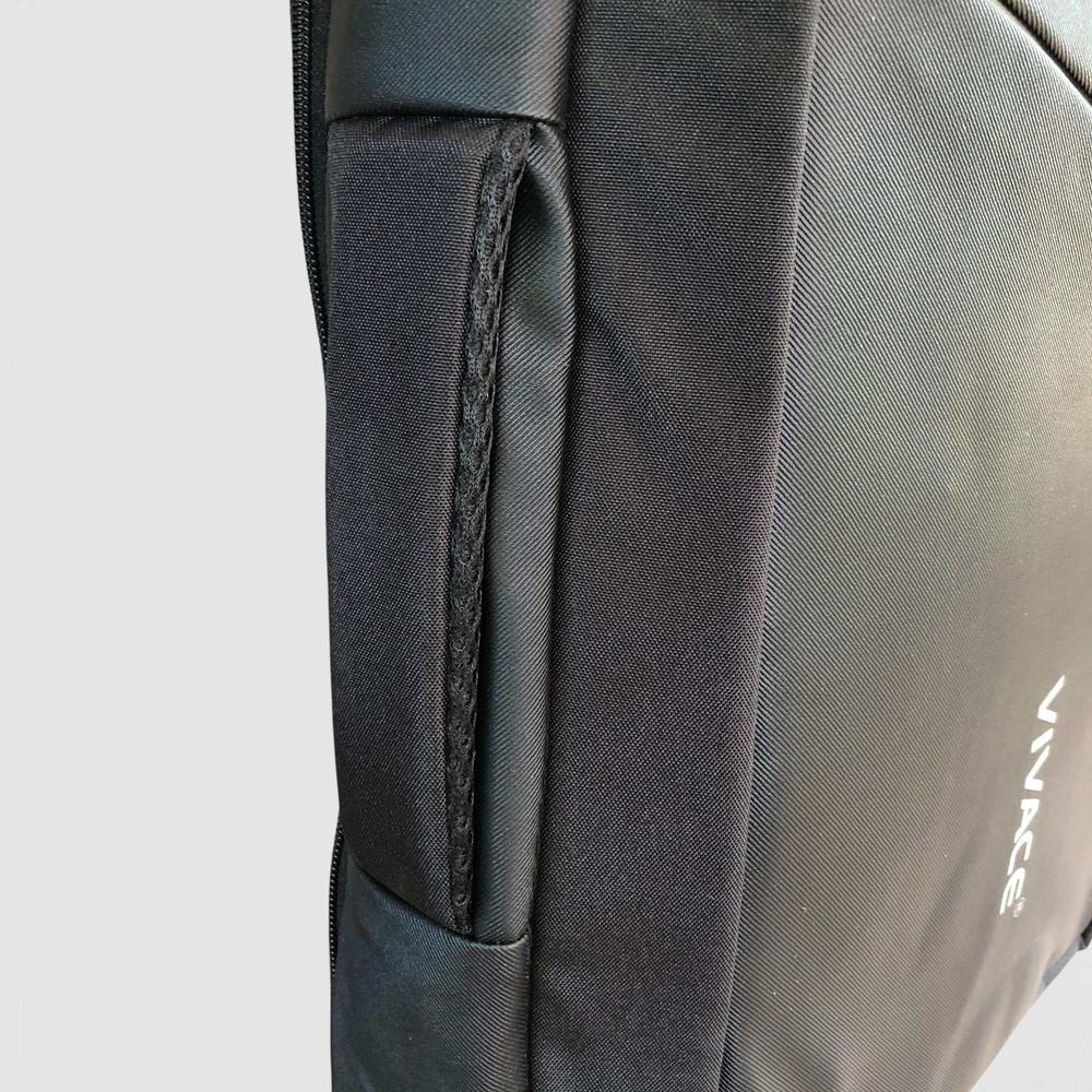 VIVACE Backpack: BLACK Canvas BRANDED Laptop Backpack
