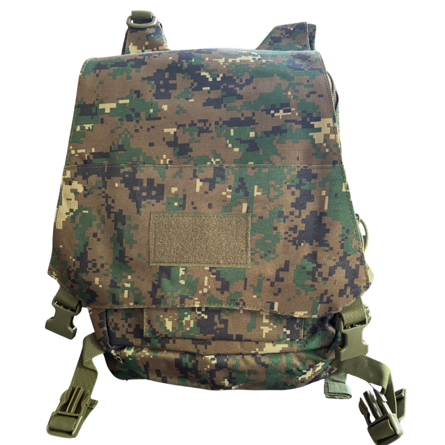 VIVACE BACKPACK: Digital Woodland Camo Canvas Light Backpack FRONT VIEW