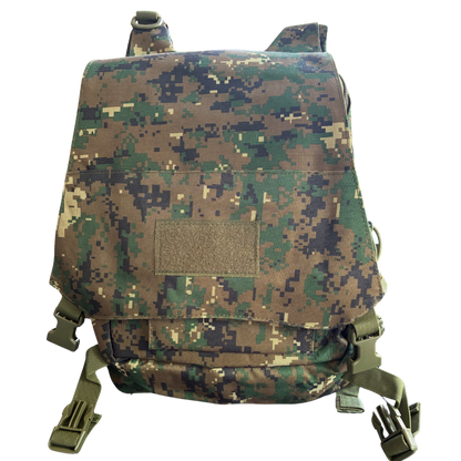VIVACE BACKPACK: Digital Woodland Camo Canvas Light Backpack FRONT VIEW