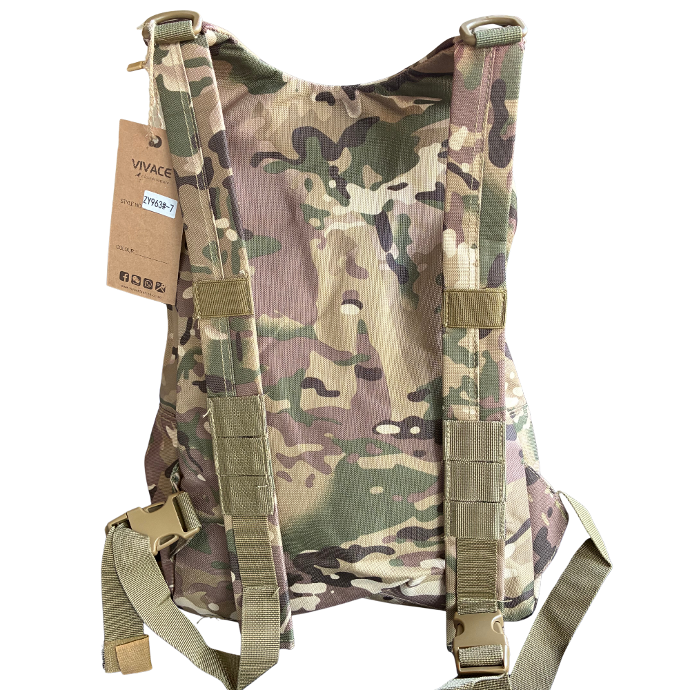 VIVACE BACKPACK: MultiCam Camo Canvas Light Backpack BACK VIEW