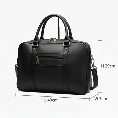VIVACE LAPTOP BAG: BLACK PU Leather Branded Laptop Bag SIZE