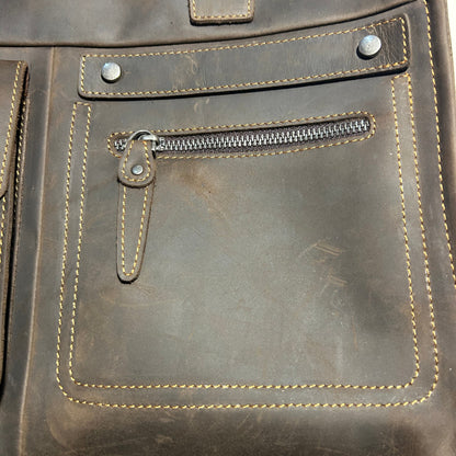 VIVACE LAPTOP BAG: DARK COFFEE Genuine Leather Laptop Bag ZOOM