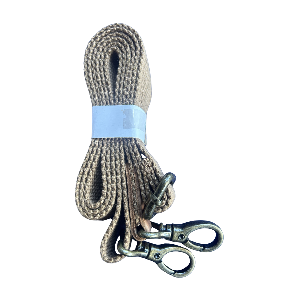 VIVACE MINI SLING BAG: WHITE CANVAS with Genuine LEATHER Trim ADJUSTABLE STRAP 