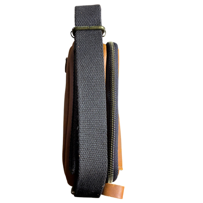 VIVACE SLING BAG: BROWN GENUINE Leather Messenger Bag TOP