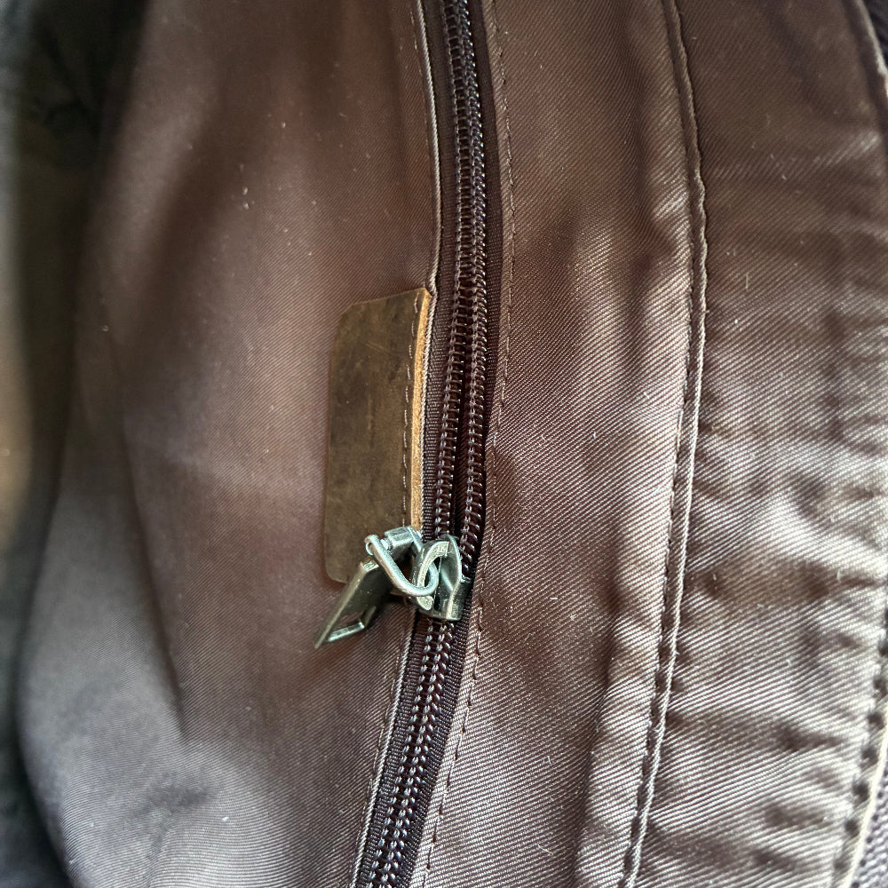 VIVACE SLING BAG: MOCHA BROWN Genuine Leather Messenger Bag INSIDE DETAIL
