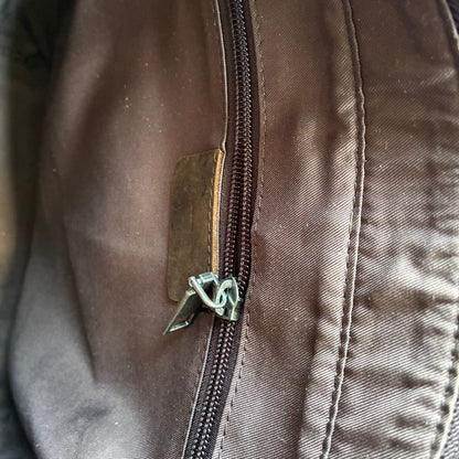 VIVACE SLING BAG: MOCHA BROWN Genuine Leather Messenger Bag INSIDE DETAIL