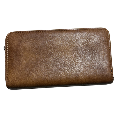 VIVACE Sling Wallet: BROWN PU Leather Horizontal Cellphone Sling BACK VIEW