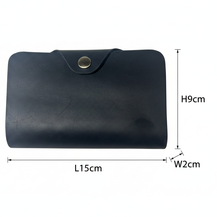 VIVACE WALLET: BLACK MEDIUM GENUINE LEATHER WALLET WITH CLIP SIZE 