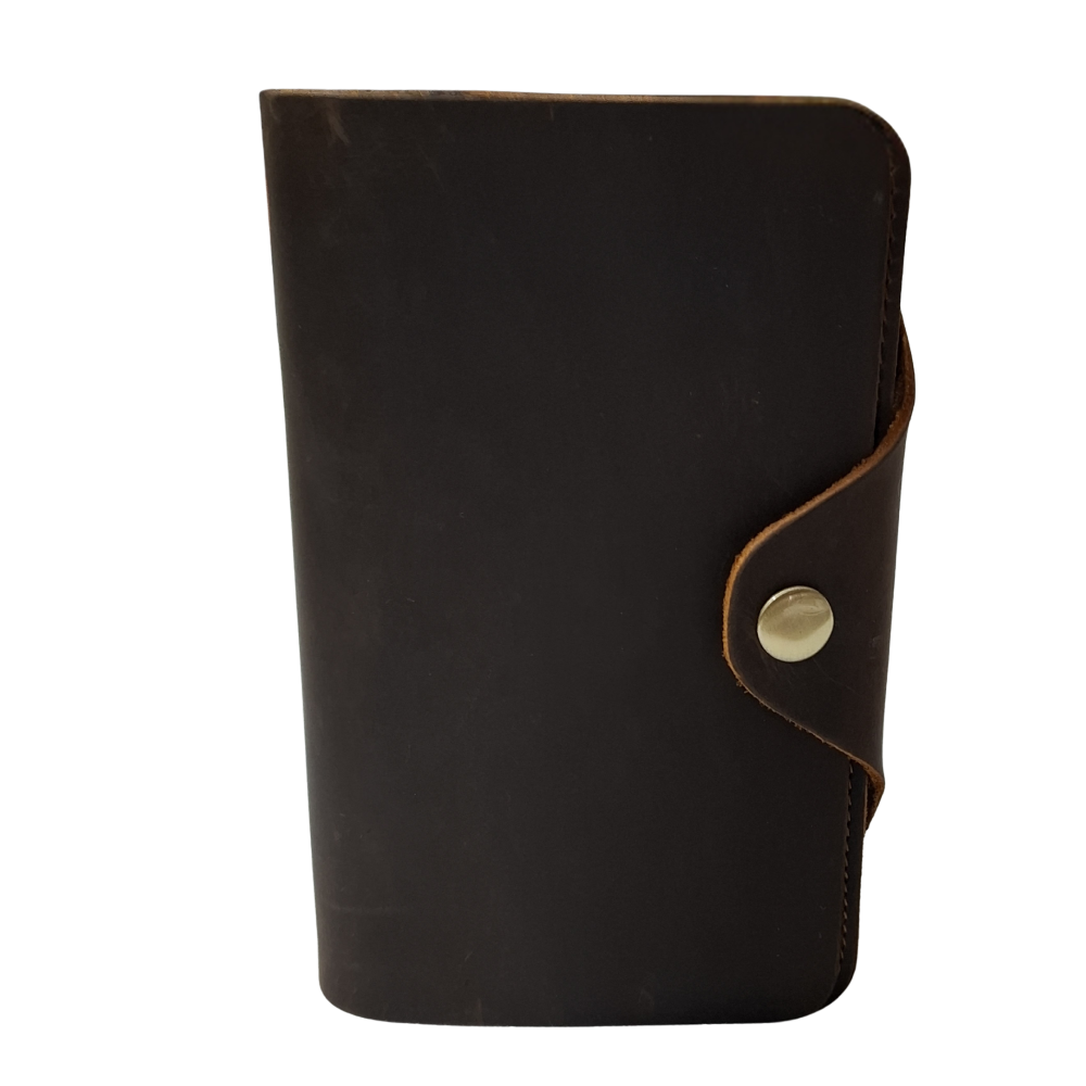 VIVACE WALLET: DARK COFFEE MEDIUM GENUINE LEATHER WALLET WITH CLIP