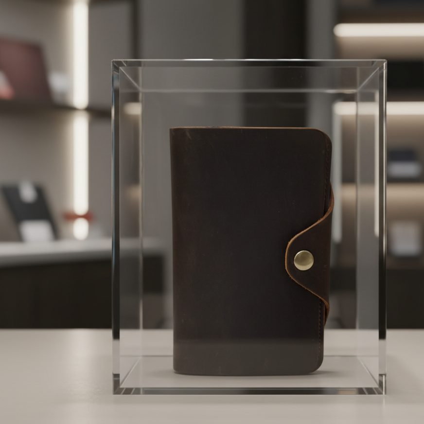 VIVACE WALLET: DARK COFFEE MEDIUM GENUINE LEATHER WALLET WITH CLIP
