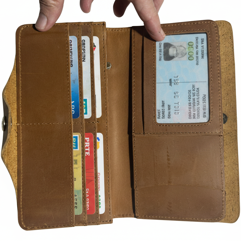 VIVACE_WALLET_TAN_BROWN_LARGE_GENUINE_LEATHER_WALLET_WITH_CLIP_FRONT_CARDS