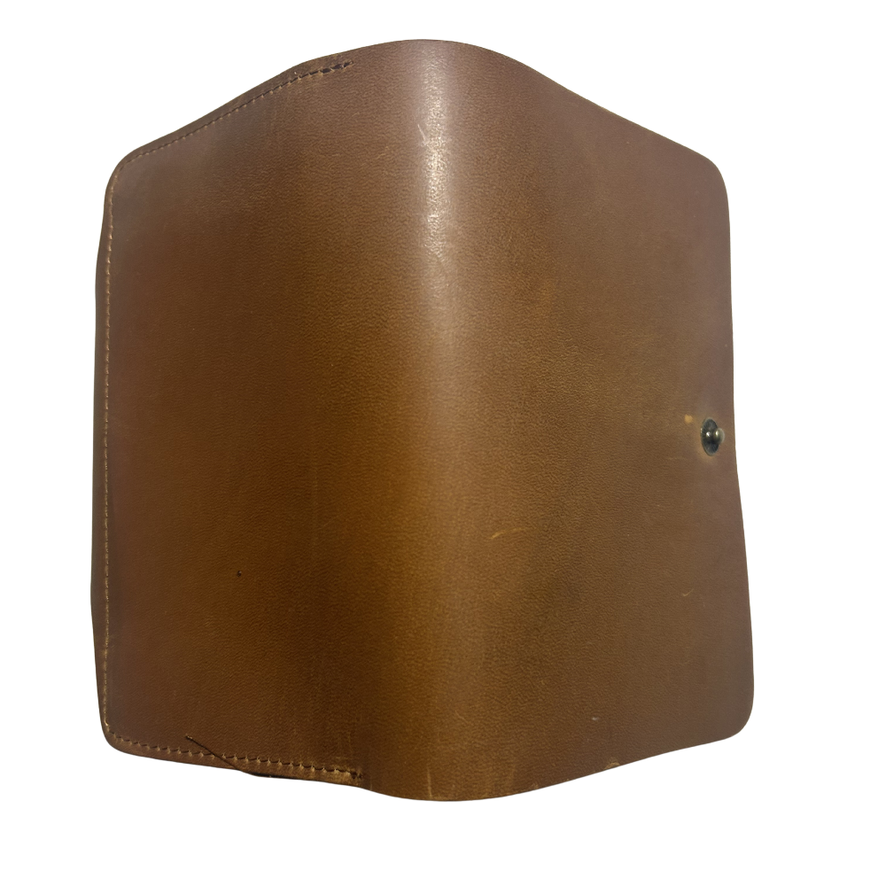 VIVACE WALLET: TAN, BROWN MEDIUM GENUINE LEATHER WALLET WITH CLIP BACK