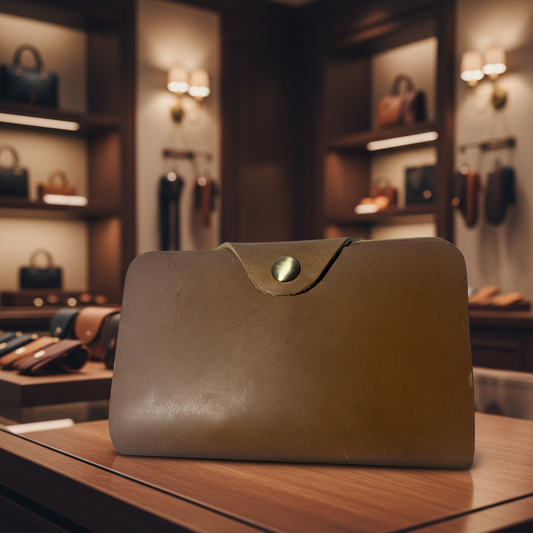 VIVACE WALLET: TAN, BROWN MEDIUM GENUINE LEATHER WALLET WITH CLIP