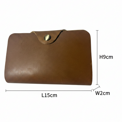 VIVACE WALLET: TAN, BROWN MEDIUM GENUINE LEATHER WALLET WITH CLIP SIZE
