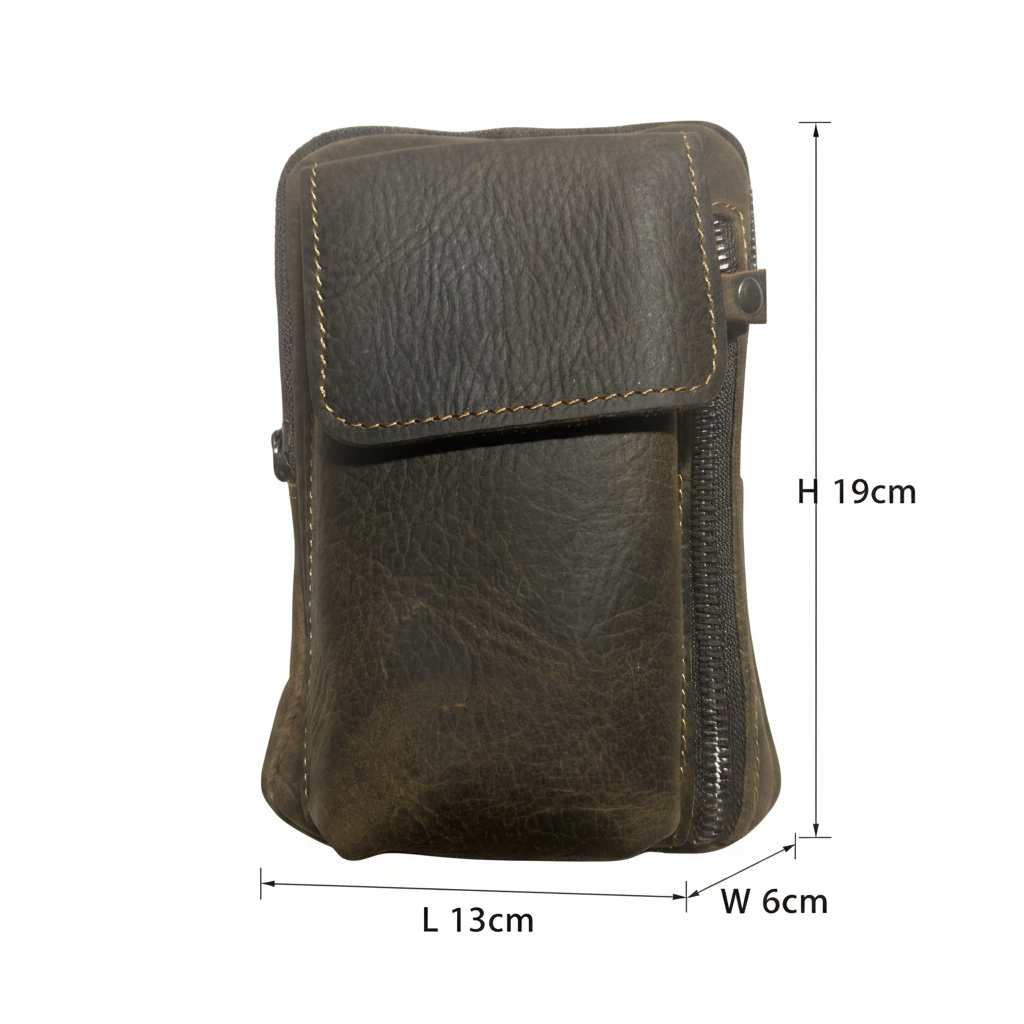 Vivace Mini Sling Bag: CHOCOLATE BROWN Genuine Leather Compact Crossbody with Adjustable Strap