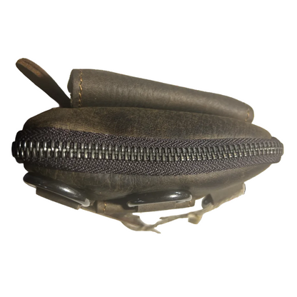 Vivace Mini Sling Bag: CHOCOLATE BROWN Genuine Leather Compact Crossbody with Adjustable Strap TOP VIEW
