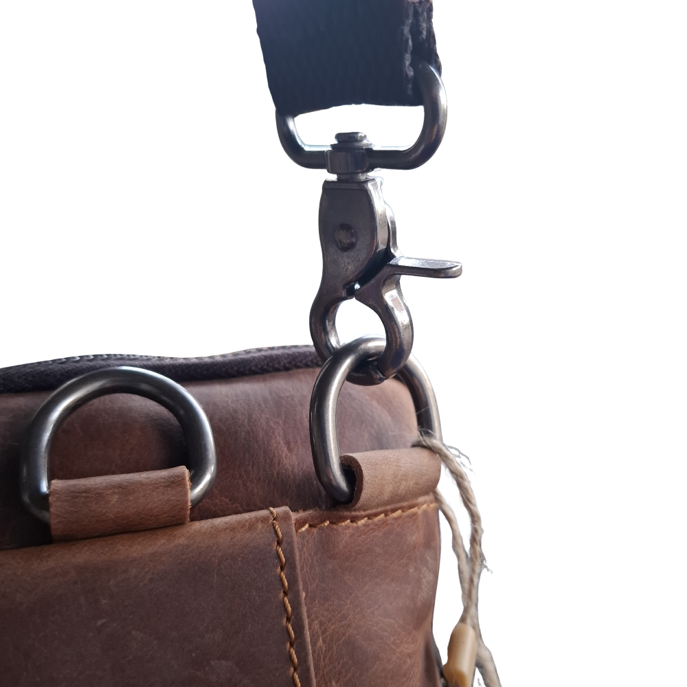 Vivace Mini Sling Bag: MUSTARD COLOR Genuine Leather Compact Crossbody with Adjustable Strap attachment