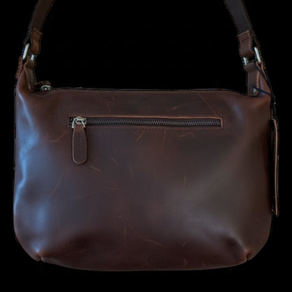 Vivace Sling Bag: BROWN Genuine Leather Crossbody for stylish Women BACK